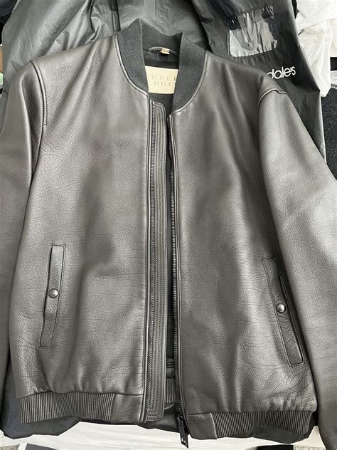 burberry leather bomber jacket|burberry military jacket.